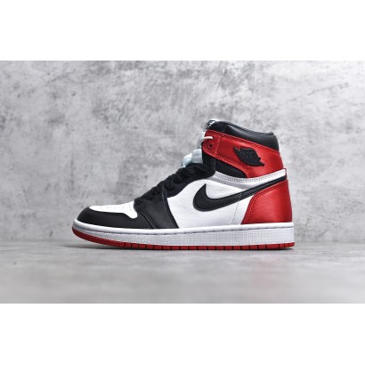 JORDAN 1 SATIN BLACK TOE