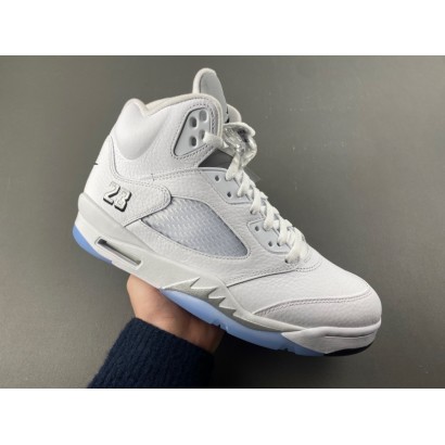 Air Jordan 5 White Metallic