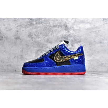 OW AF1 BLACK BLUE